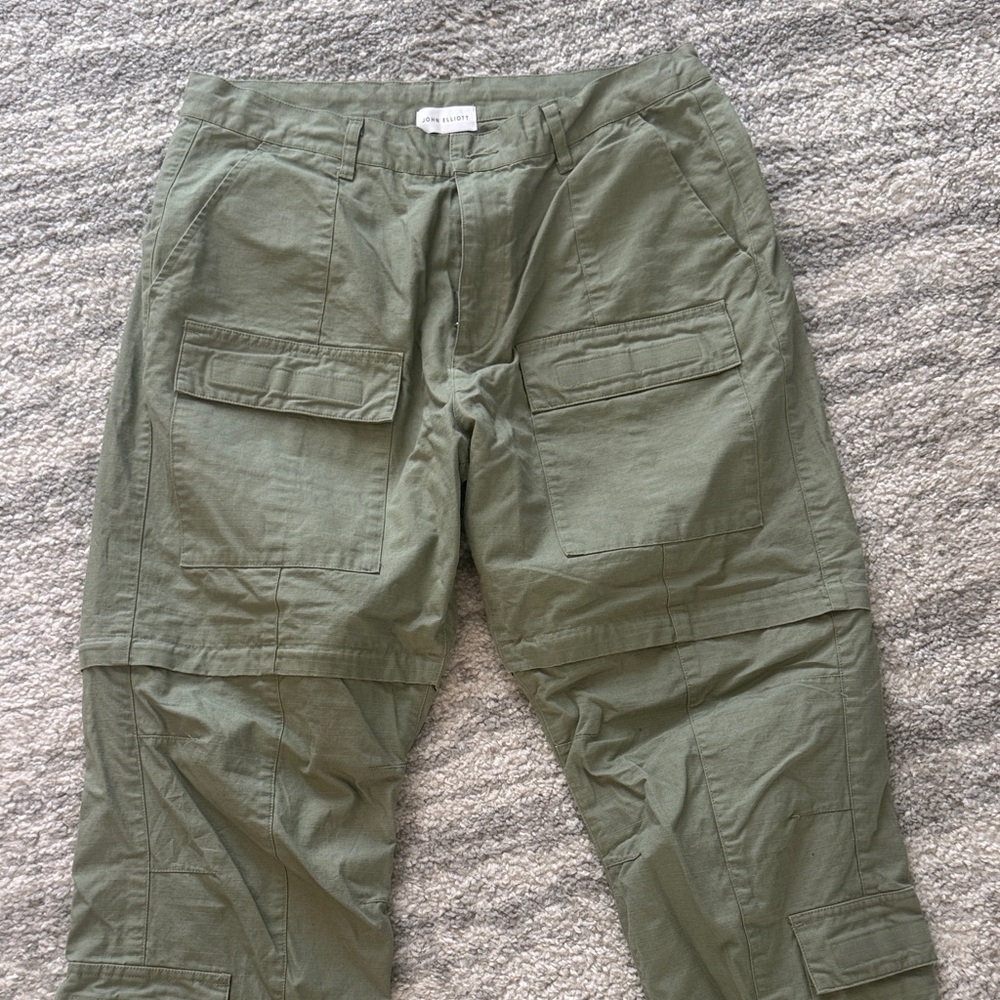 John Elliott Olive Cargo Pants